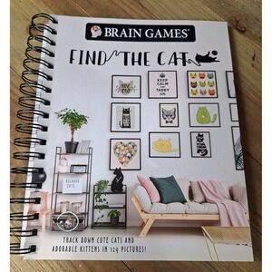 Brain Games Find The Cat Hidden Object Puzzle Book Spiral Bound 129 Pictures
